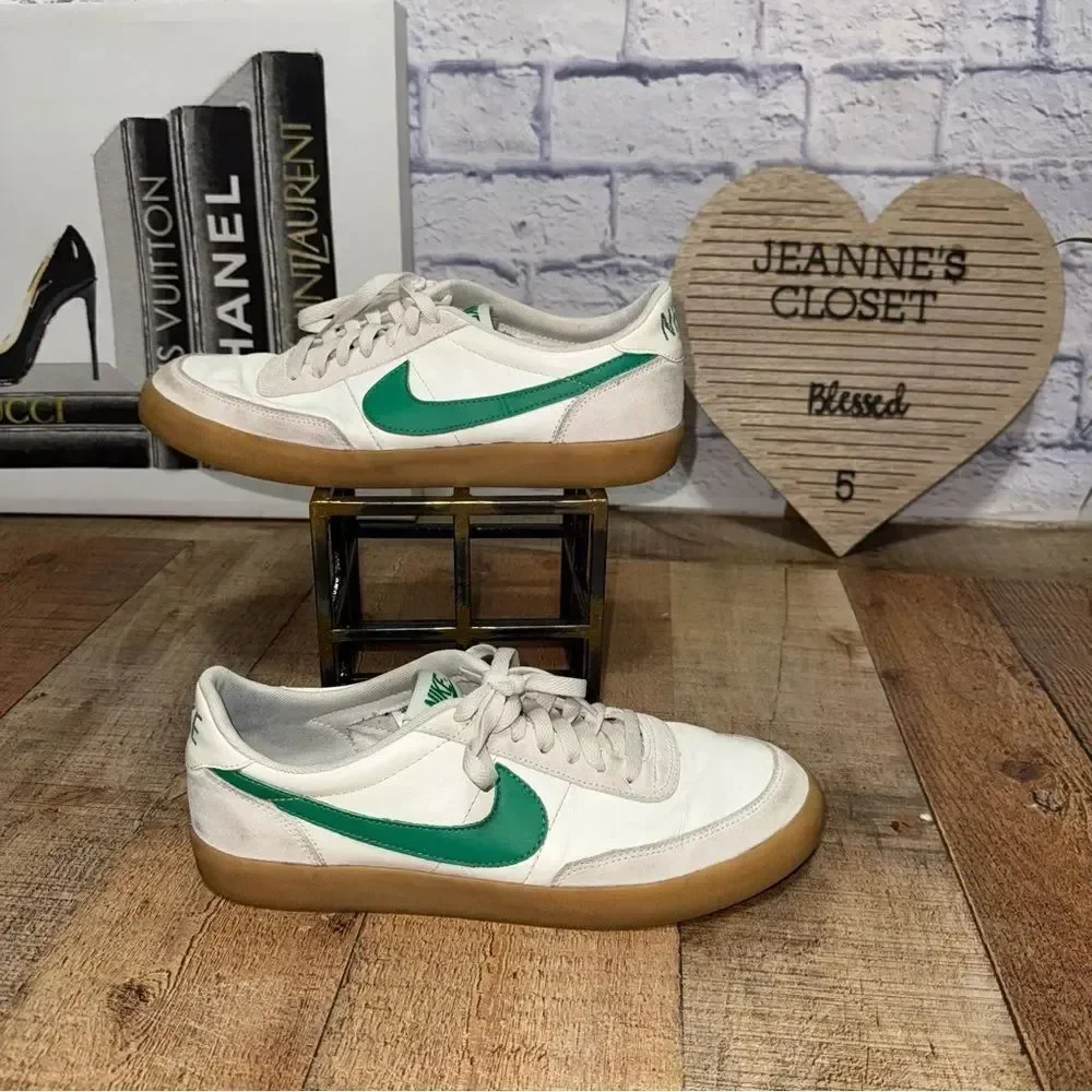 Nike Killshot 2 Lucid Green White Leather Sneakers Shoes 432997-111 Size 10.5